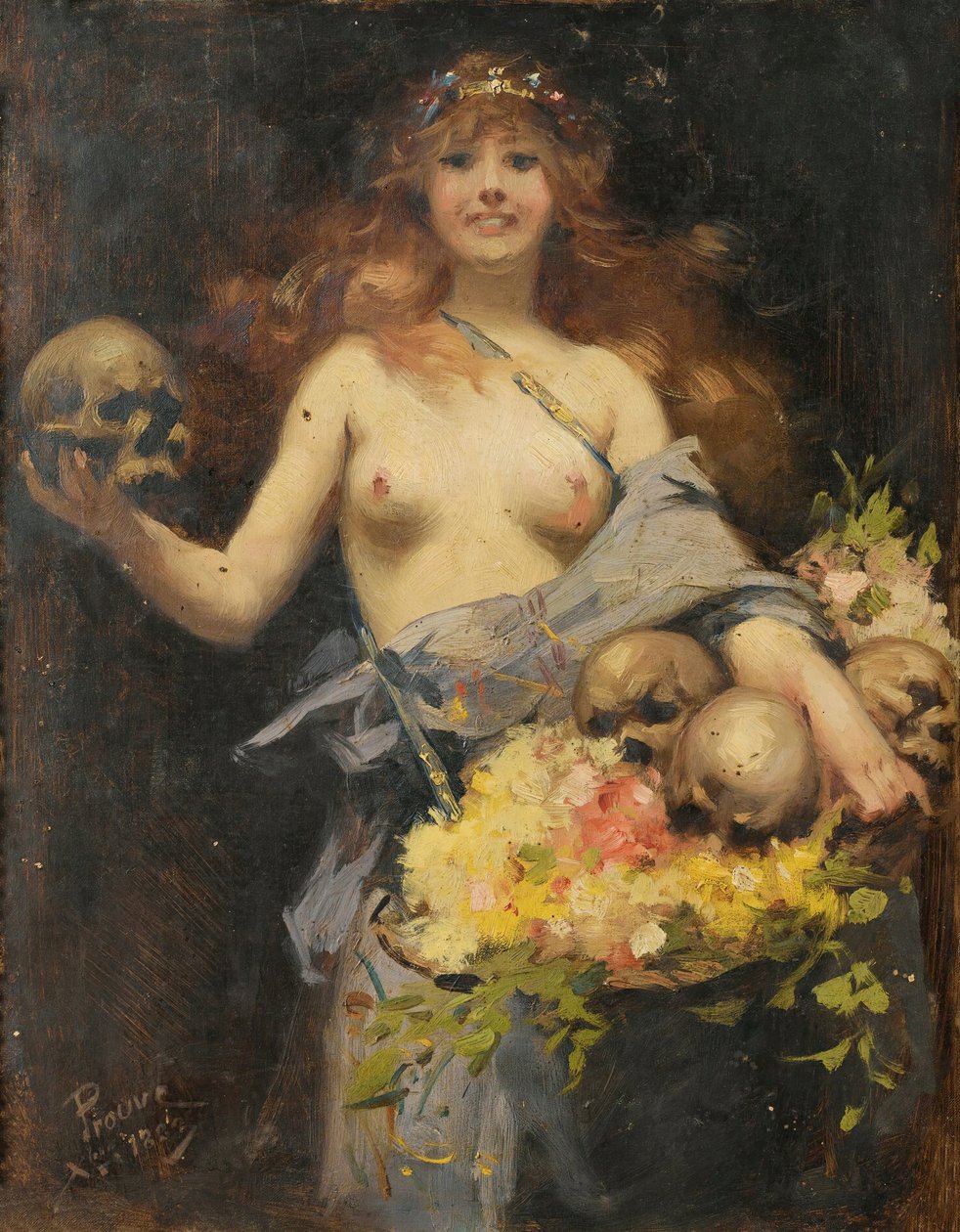 Blomsterförsäljaren, 1882. av Victor Prouvé