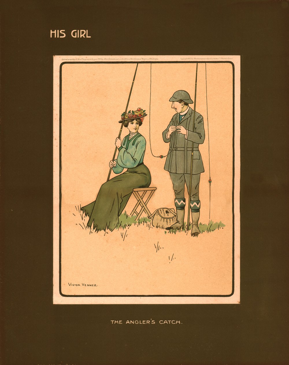His Girl, The Anglers Catch. av Victor Venner