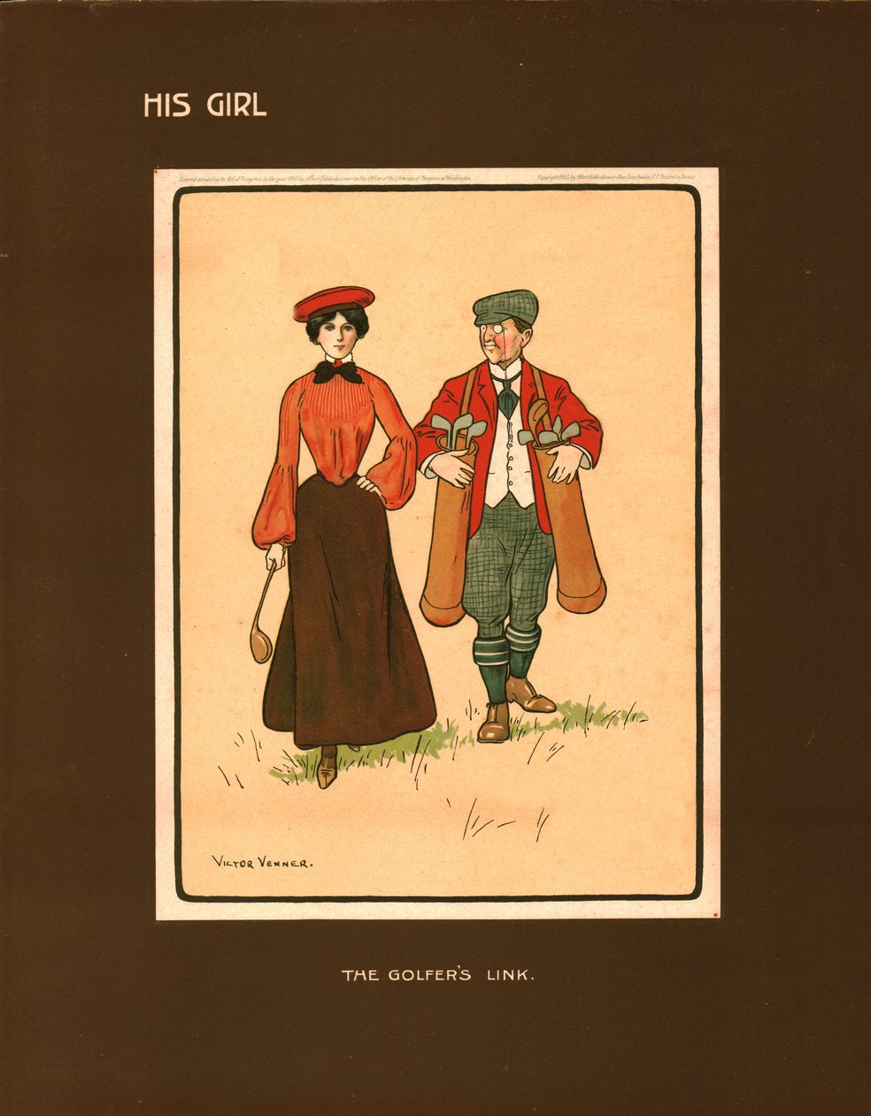 Hans flicka, The Golfers Link. av Victor Venner