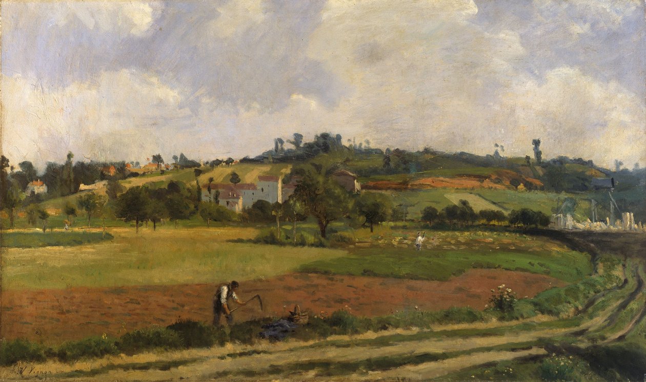 Landskap nära Pontoise, ca 1877-85 (olja på duk) av Victor Vignon