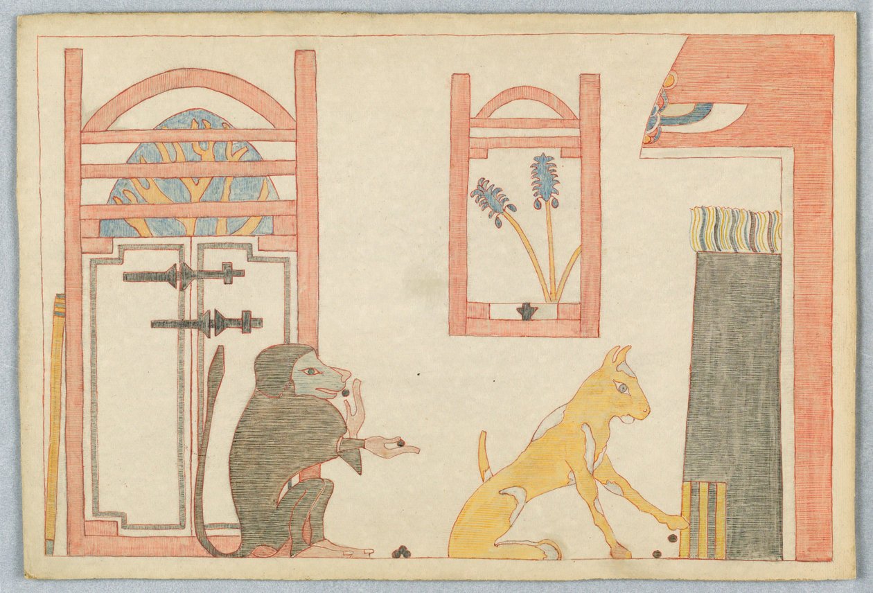 Apan och katten, Illustration för Aesops fabler av Victor Wilbour