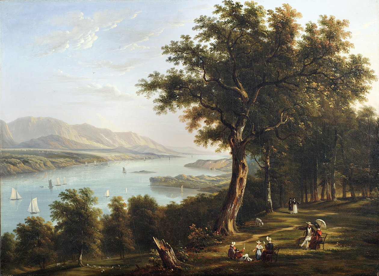 Utsikt från Hyde Park vid Hudsonfloden, 1845 av Victor de Grailly