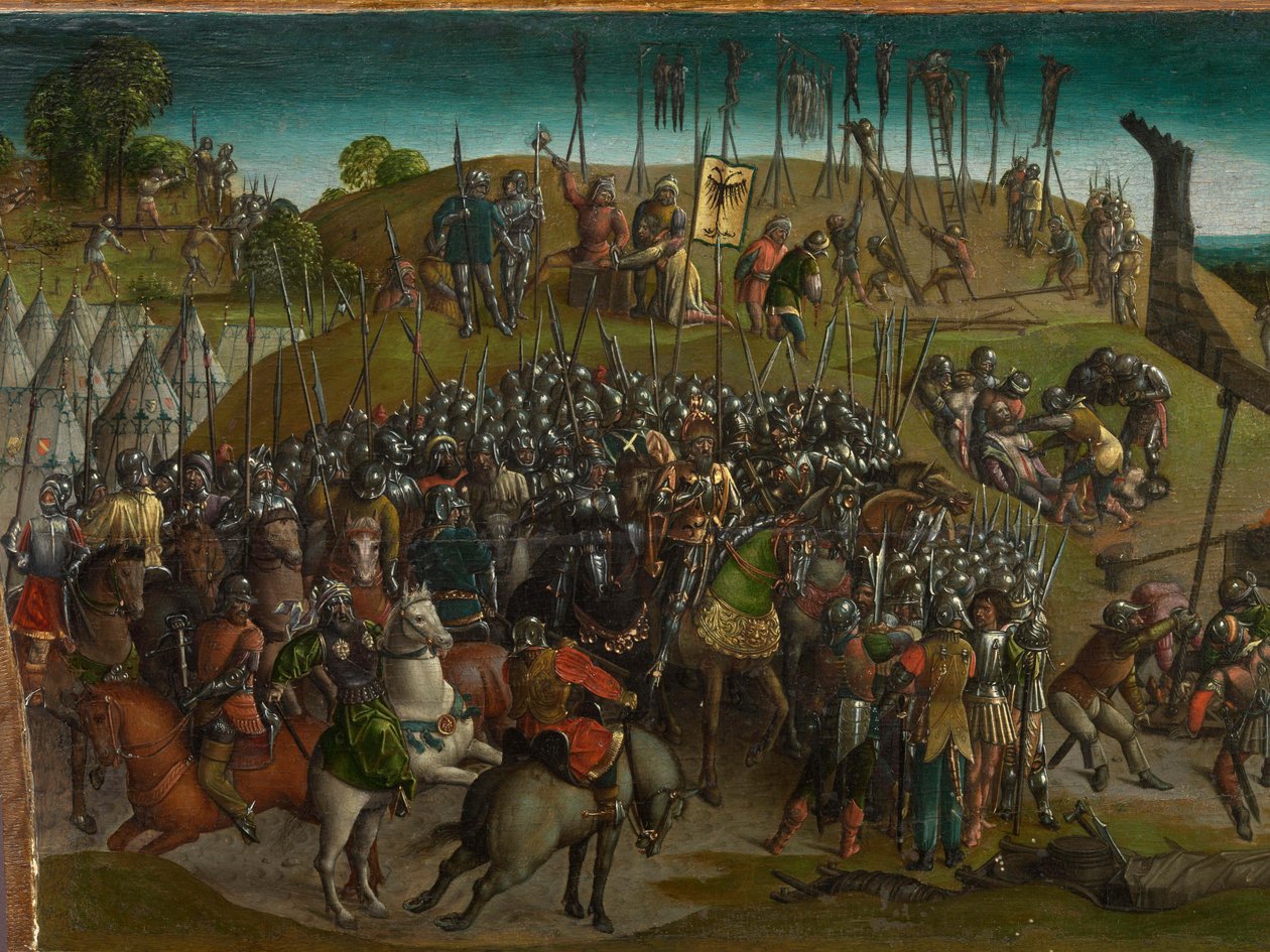 Titus erövring av Jerusalem (predella) av Vienna Master of Mary of Burgundy