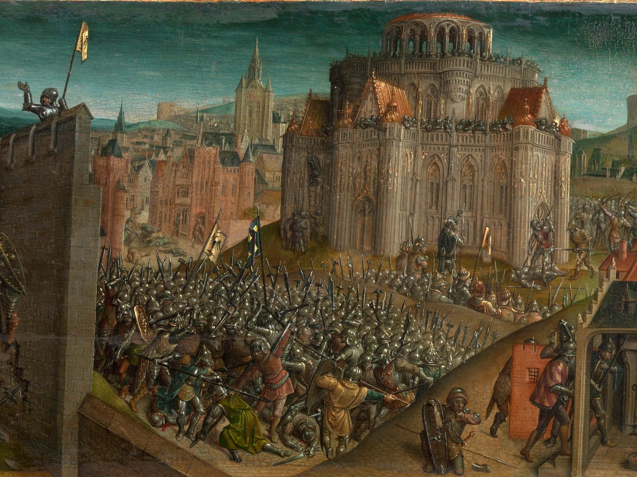 Titus erövring av Jerusalem (predella) av Vienna Master of Mary of Burgundy