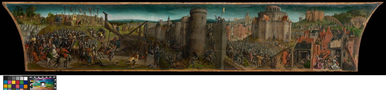 Titus erövring av Jerusalem (predella) av Vienna Master of Mary of Burgundy