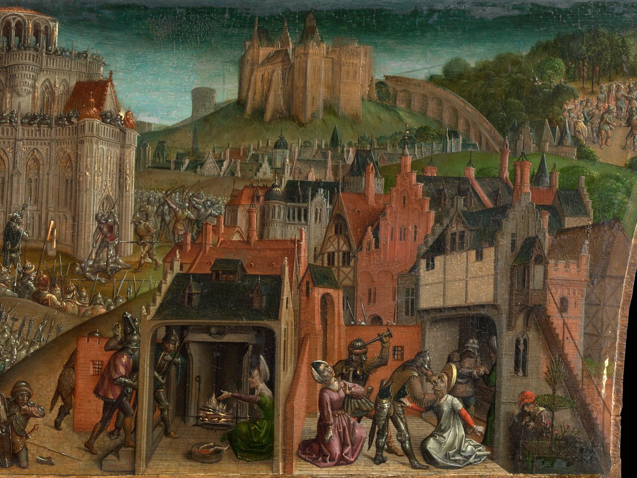 Titus erövring av Jerusalem (predella) av Vienna Master of Mary of Burgundy