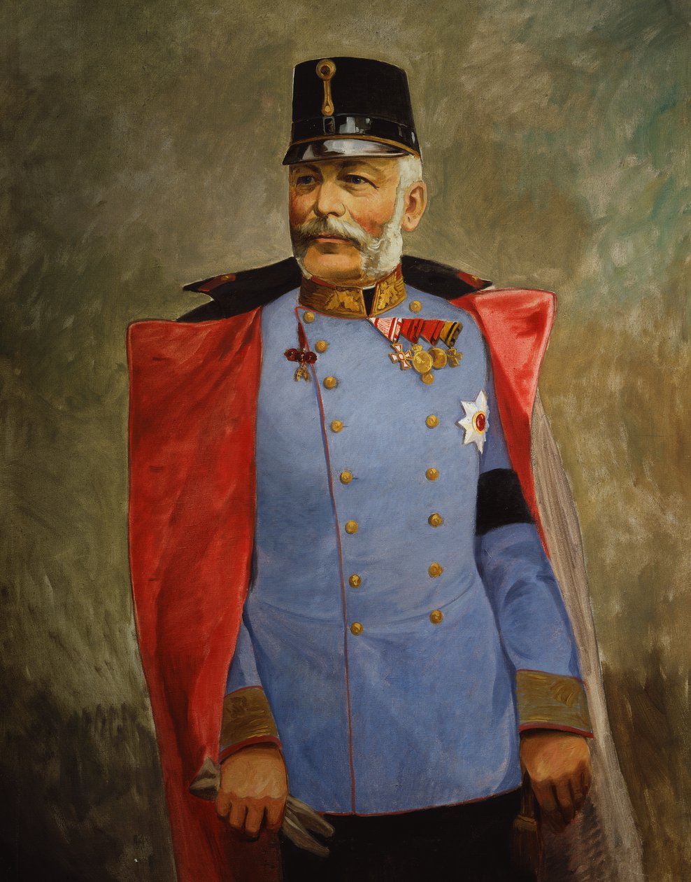 Ärkehertig Friedrich, hertig av Teschen, ca 1916 (olja på duk) av Vienna Nedomansky Studio