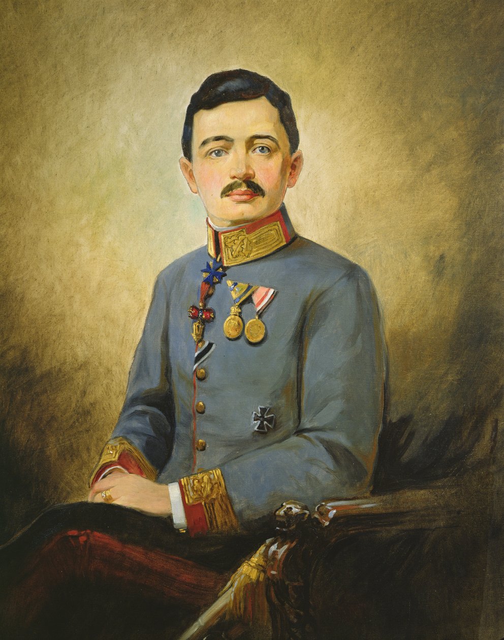 Karl I av Österrike (1887-1922), ca 1916 (olja på duk) av Vienna Nedomansky Studio