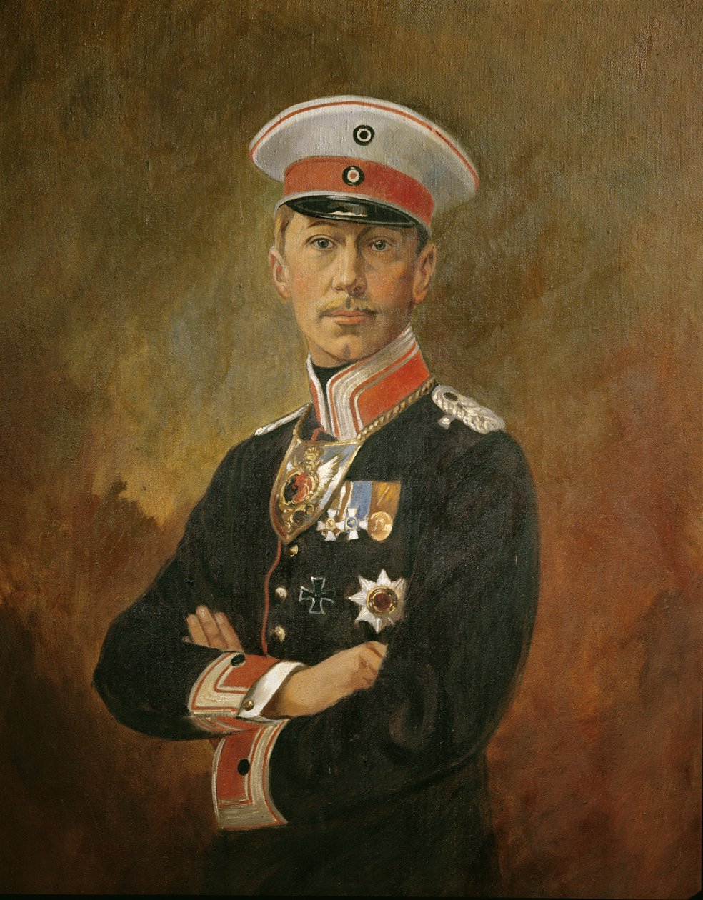 Kronprins Wilhelm av Hohenzollern, ca 1916 (olja på duk) av Vienna Nedomansky Studio