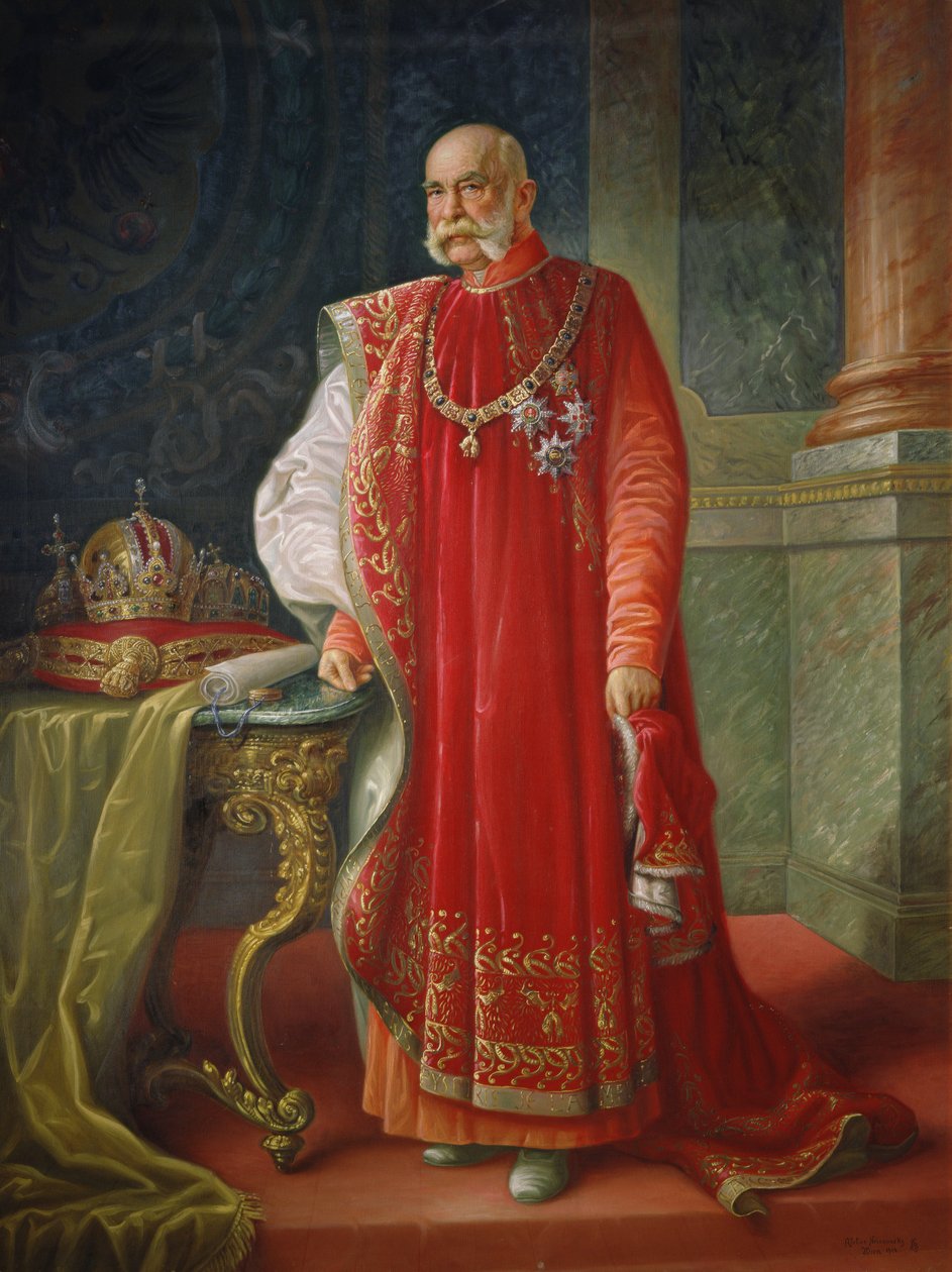 Franz Joseph I av Österrike, ca 1916 (olja på duk) av Vienna Nedomansky Studio