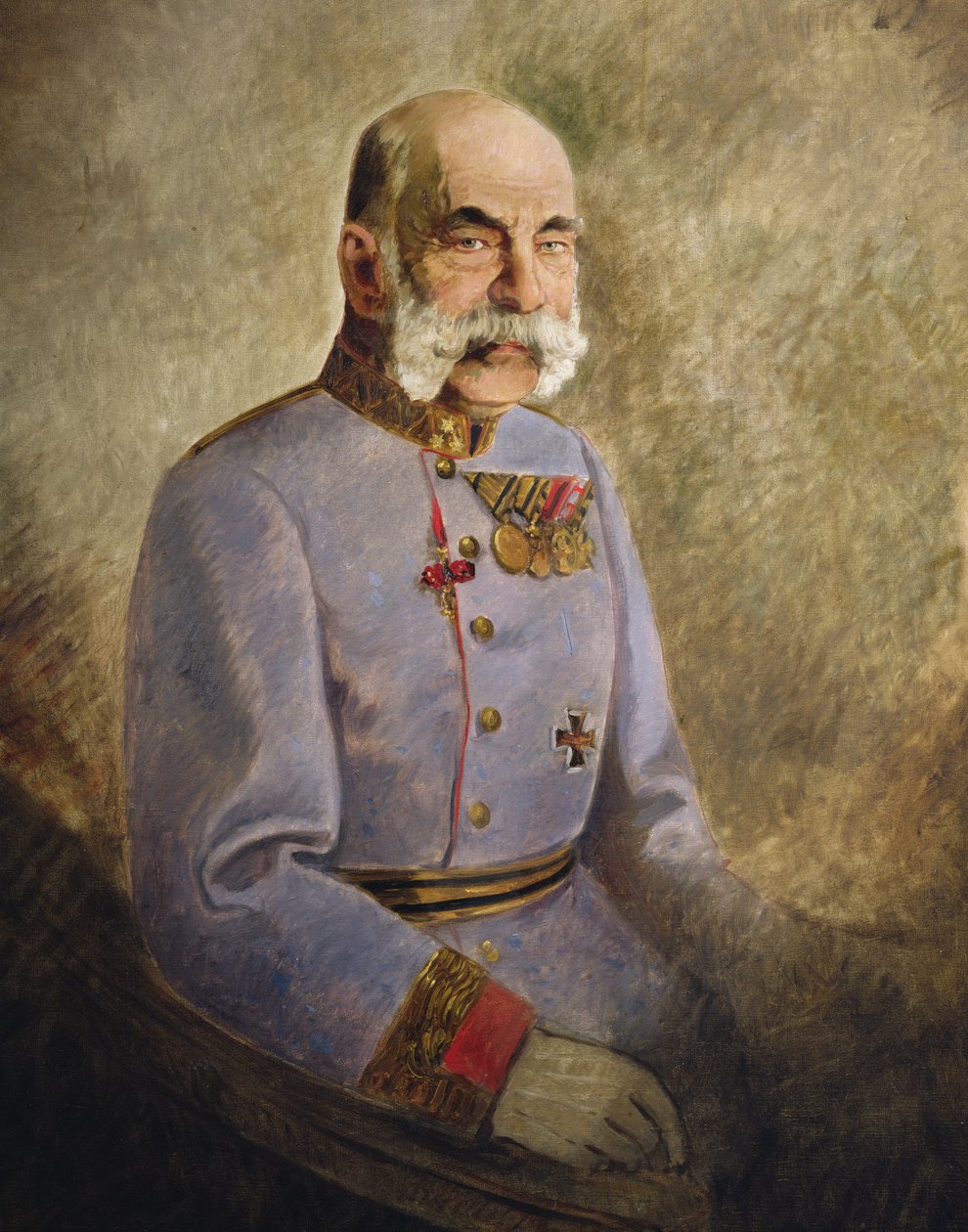 Franz Joseph I av Österrike, ca 1916 (olja på duk) av Vienna Nedomansky Studio