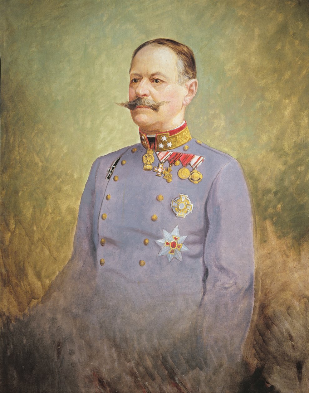 General Alexander Freiherr von Krobatin, ca 1916 (olja på duk) av Vienna Nedomansky Studio