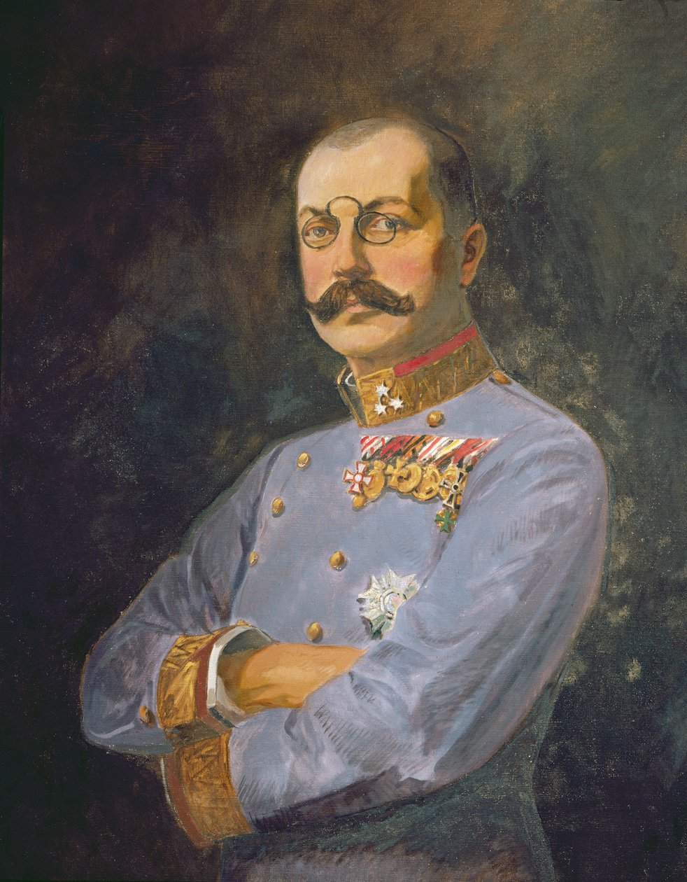 General ärkehertig Franz Salvator av Österrike, ca 1916 (olja på duk) av Vienna Nedomansky Studio