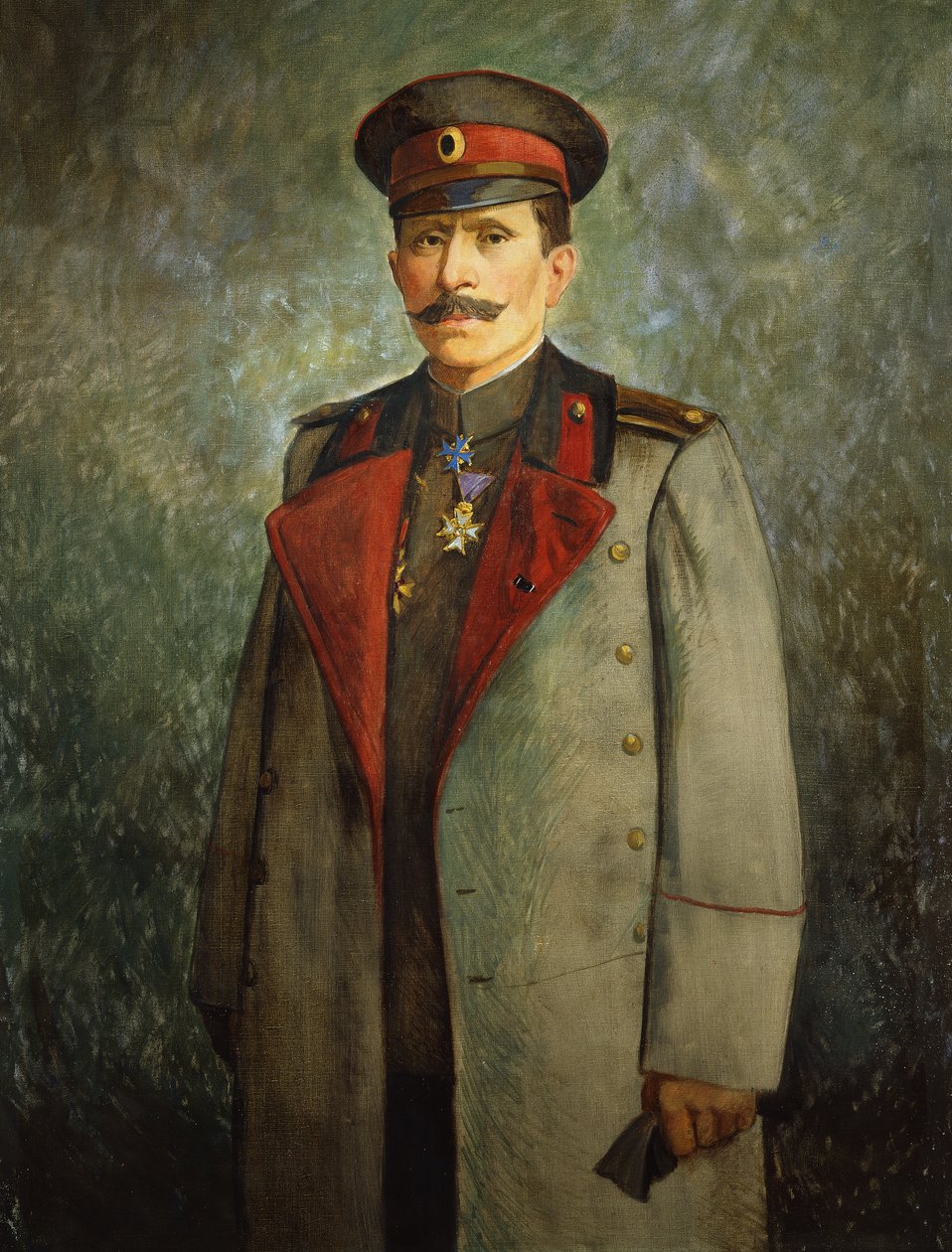 General Jekon, stabschef för den bulgariska armén, ca 1916 (olja på duk) av Vienna Nedomansky Studio