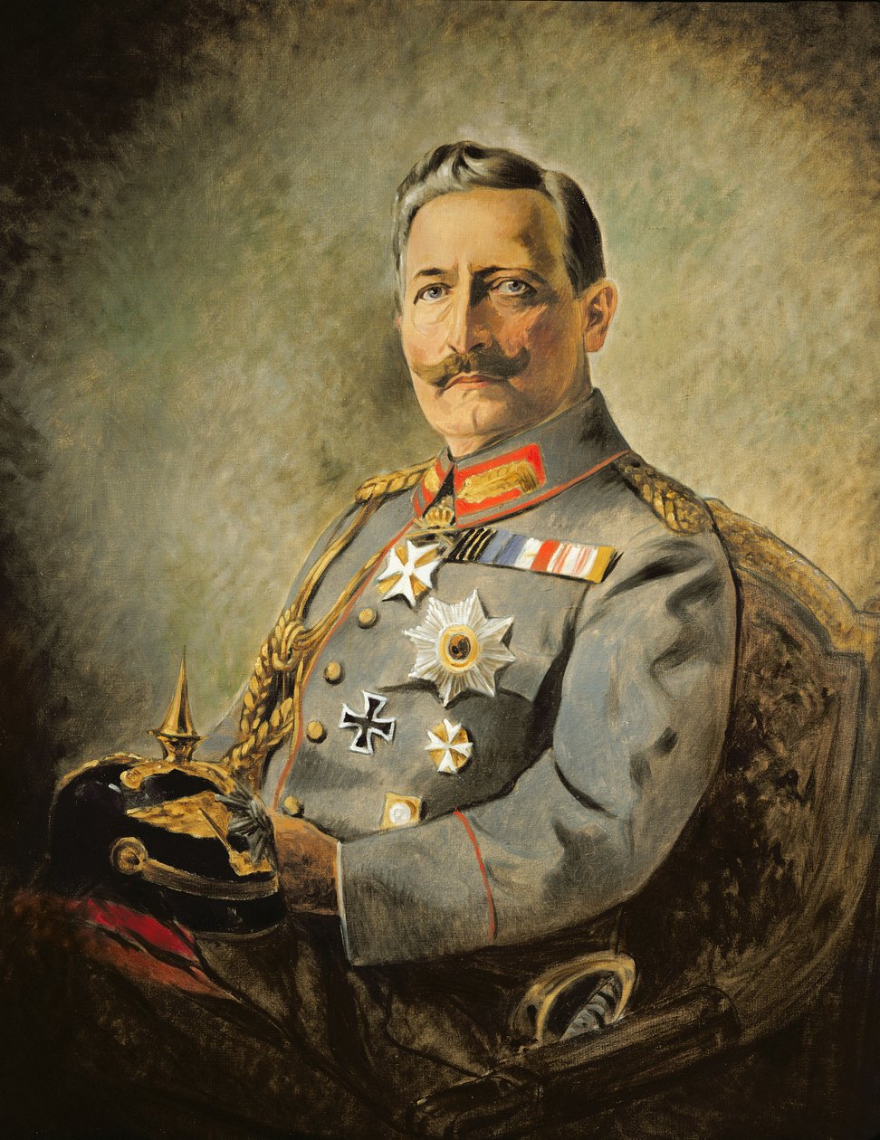 Wilhelm II, tysk kejsare, ca 1916 (olja på duk) av Vienna Nedomansky Studio