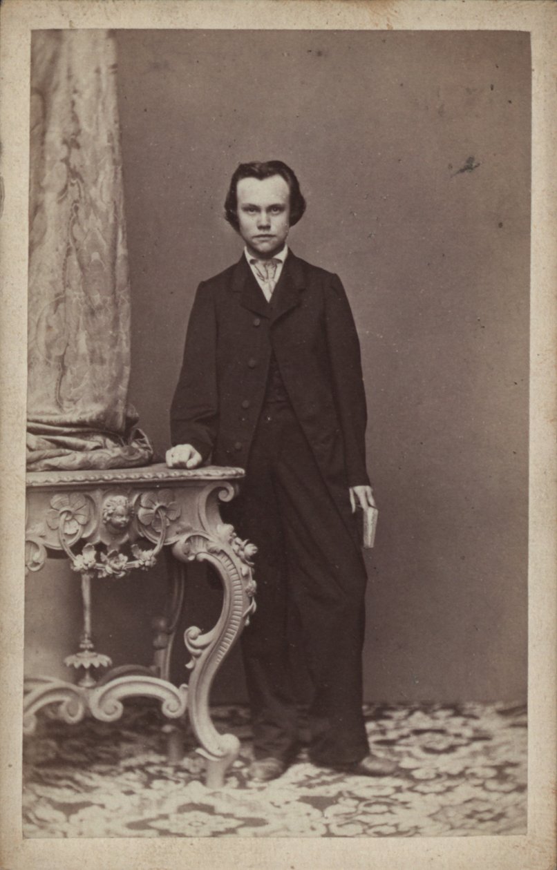 Porträtt av tonsättaren Anton Rubinstein 1829-1894. av Vienna . Photo studio Franz Schultz