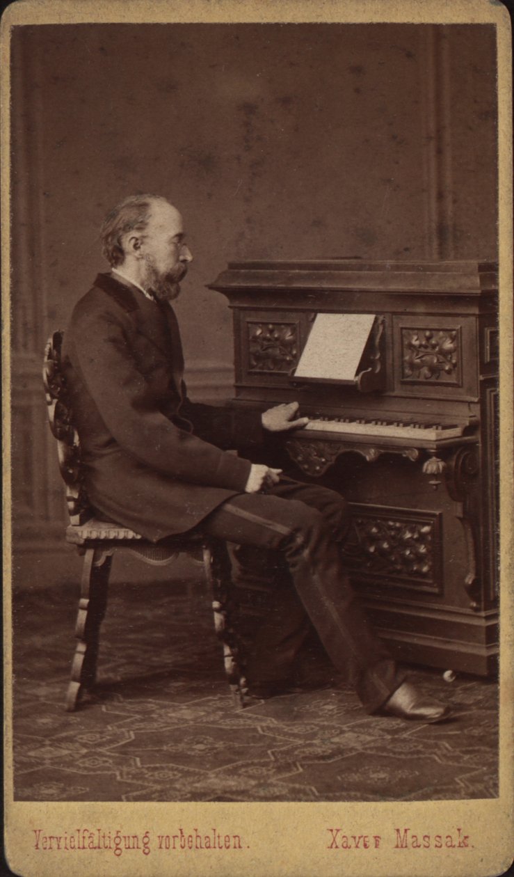 Porträtt av librettisten och kompositören Franz Friedrich Richard Genée 1823-1895, ca 1880-1885. av Vienna . Photo studio Xaver Massak