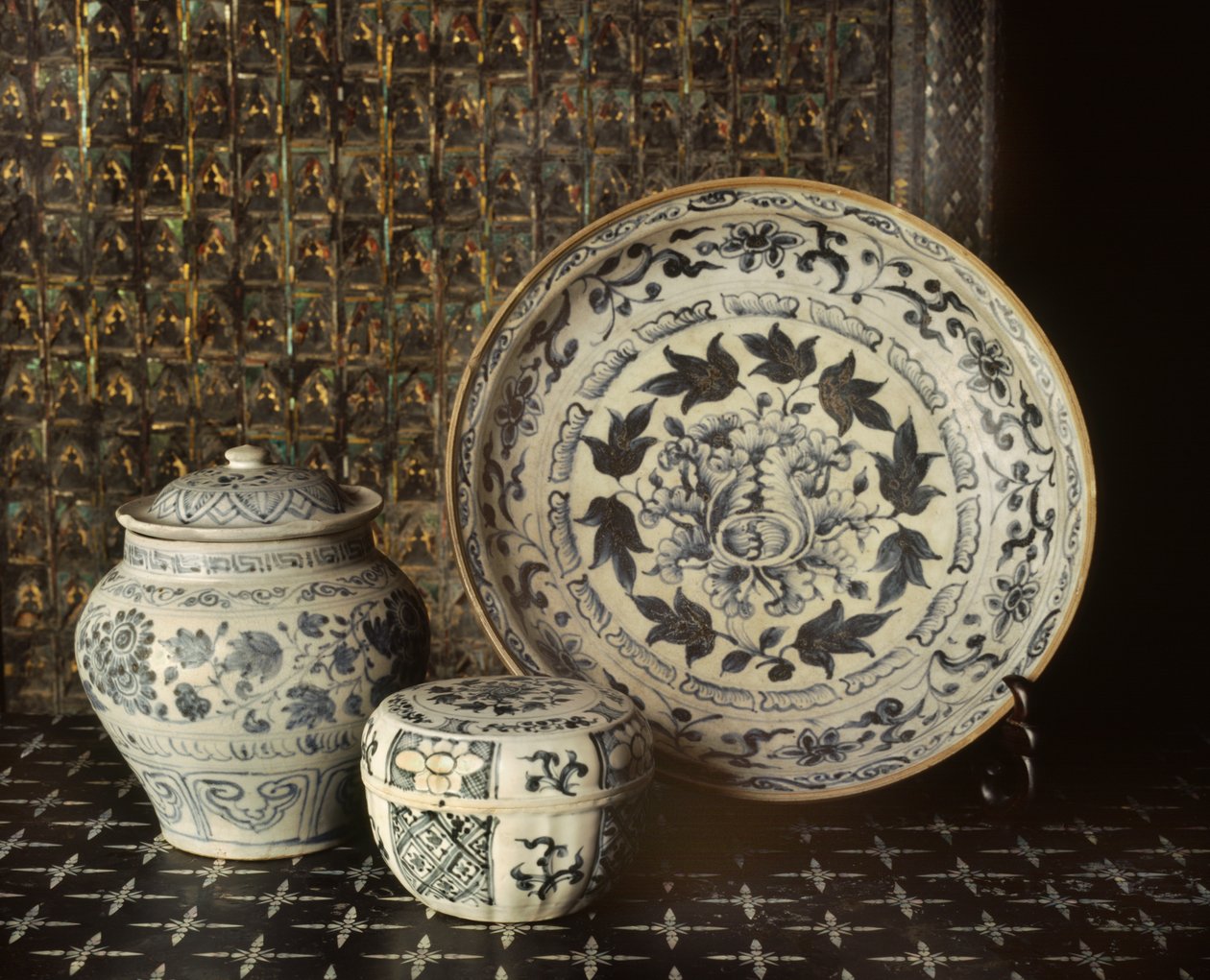 Blått och vitt porslin från Annam, 1400- till 1500-talet (keramik) av Vietnamese School