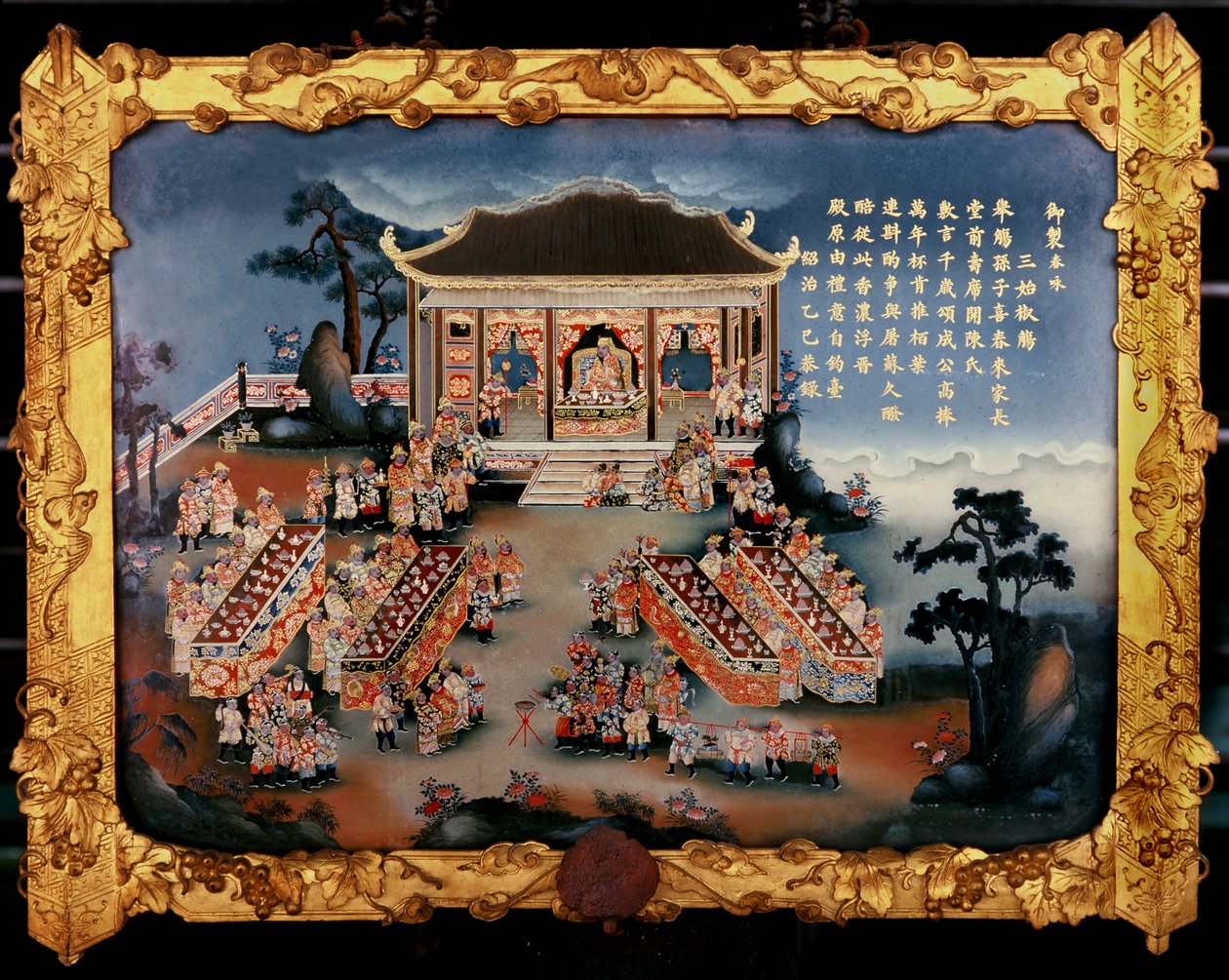 Hofliv - en fest (måla på glas) av Vietnamese School