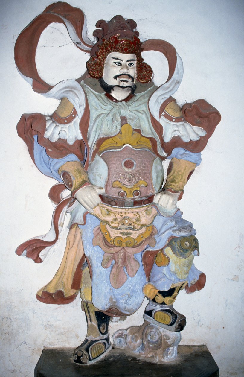 Staty av templets väktare, Thien Mu Pagoda, Hue, Vietnam av Vietnamese School