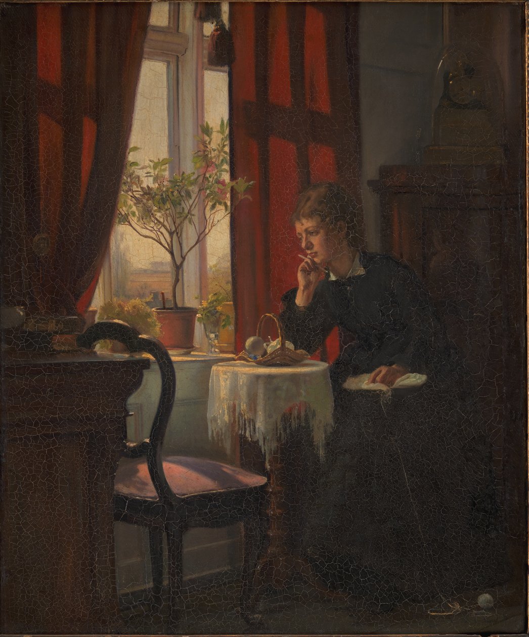 Helga Johansen, konstnärens syster av Viggo Johansen