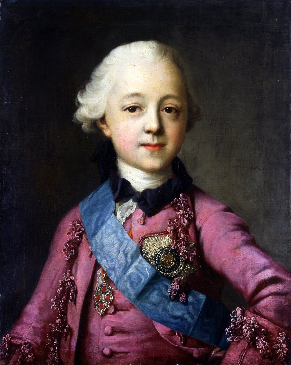 Porträtt av storhertig Pavel Petrovich 1754-1801 av Vigilius Erichsen