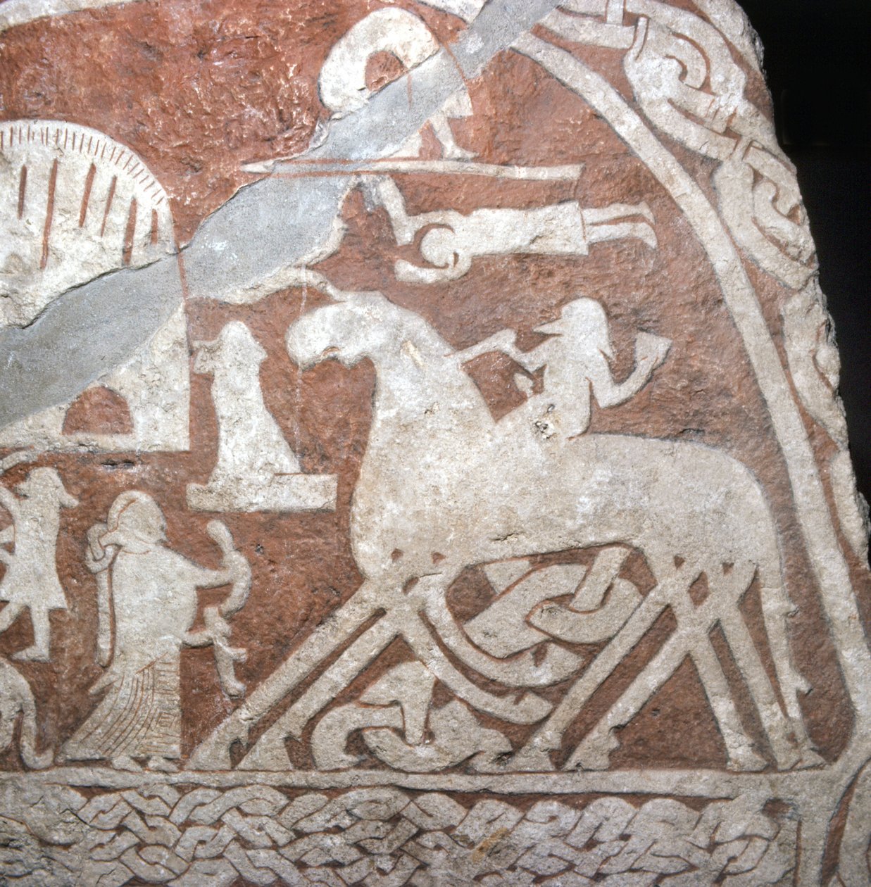 Wotan (Odin), på sin åttabenta häst Sleipnir - Viking Runes från Gotland (Sverige) av Viking Viking