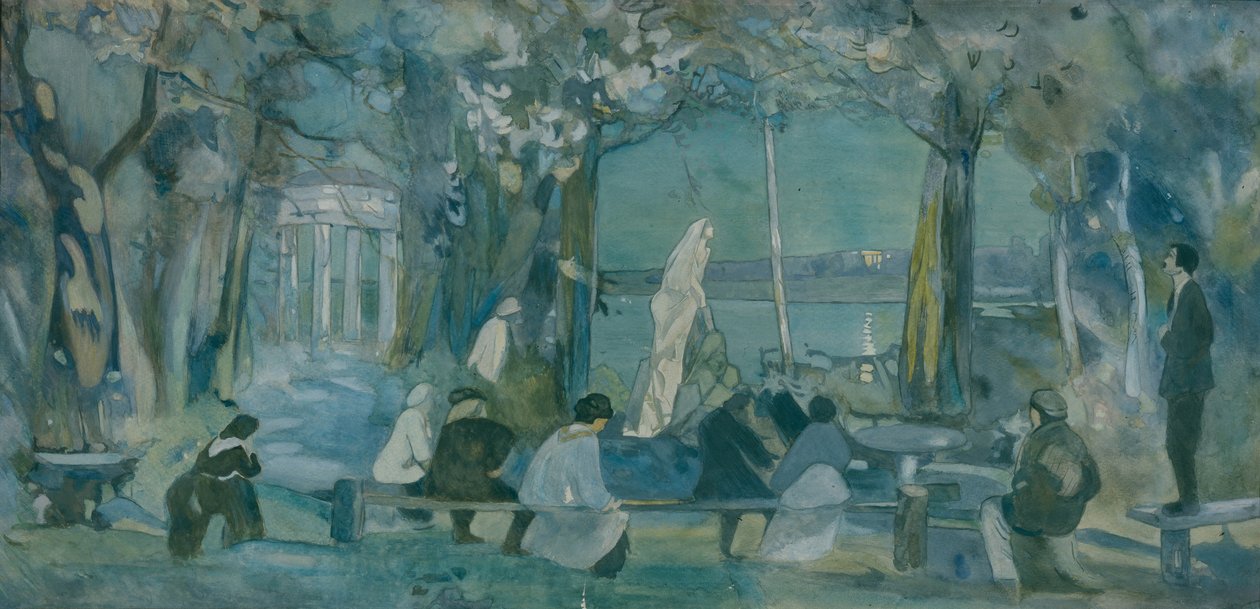 Scenografi för pjäsen Måsen av A. Tjechov, 1898 av Viktor Andreyevich Simov