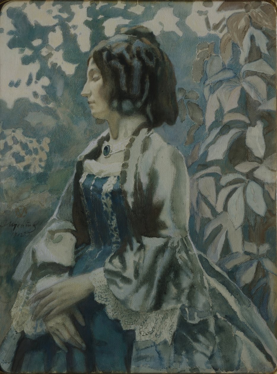 Porträtt av en dam, 1902 av Viktor Elpidiforovich Borisov-Musatov