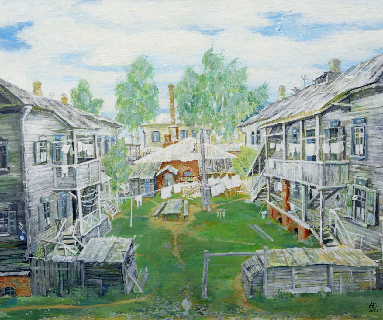 Scenografi för filmen "The Third Rome", 2000 (tempera på plywood) av Viktor Ivanovich Yushin