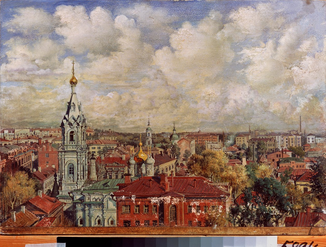 Moskva (Ryssland) - Målning av Viktor Jakovlevich Yakovlev (1844-?), olja på duk, rysk konst av Viktor Jakovlevich Yakovlev