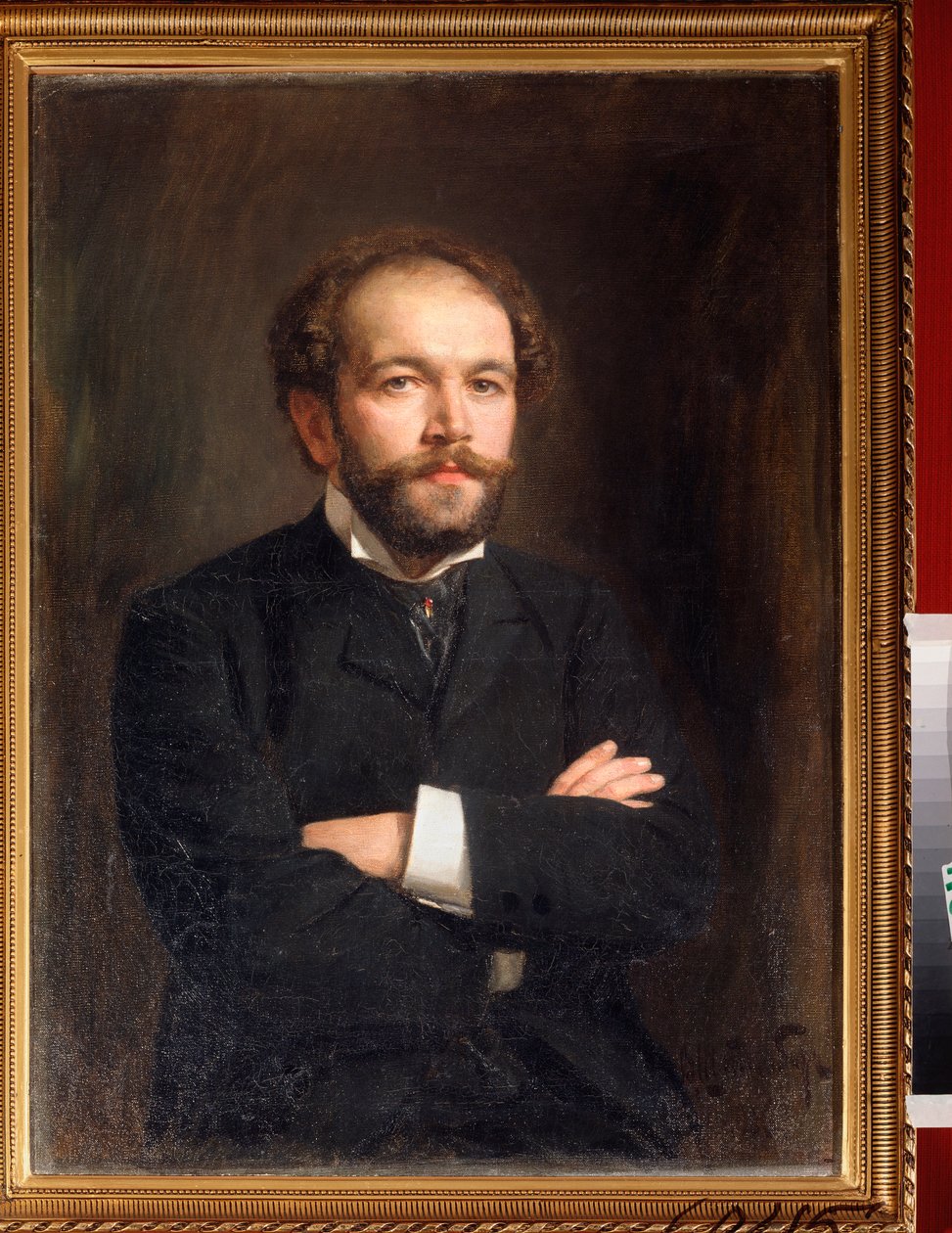 Porträtt av kompositören Nikolai Medtner (1879-1951) (Porträtt av kompositören N Medtner) - Målning av Viktor Karlovich Stemberg (1863-efter 1917), olja på duk av Viktor Karlovich Stemberg