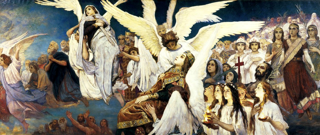 Före paradiset, högra delen, 1885-1896. av Viktor Mikhaylovich Vasnetsov