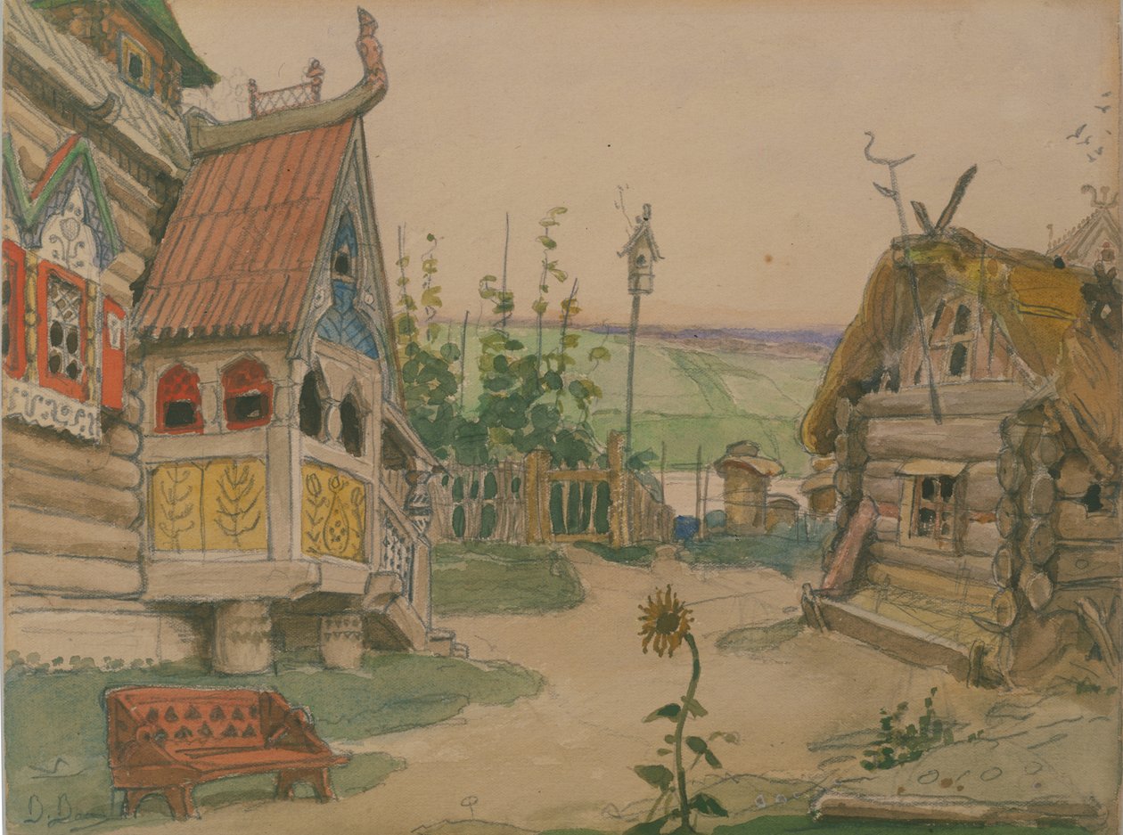 Berendeyevka. Scenografi för operan Snow Maiden av N. Rimsky-Korsakov, 1885 av Viktor Mikhaylovich Vasnetsov