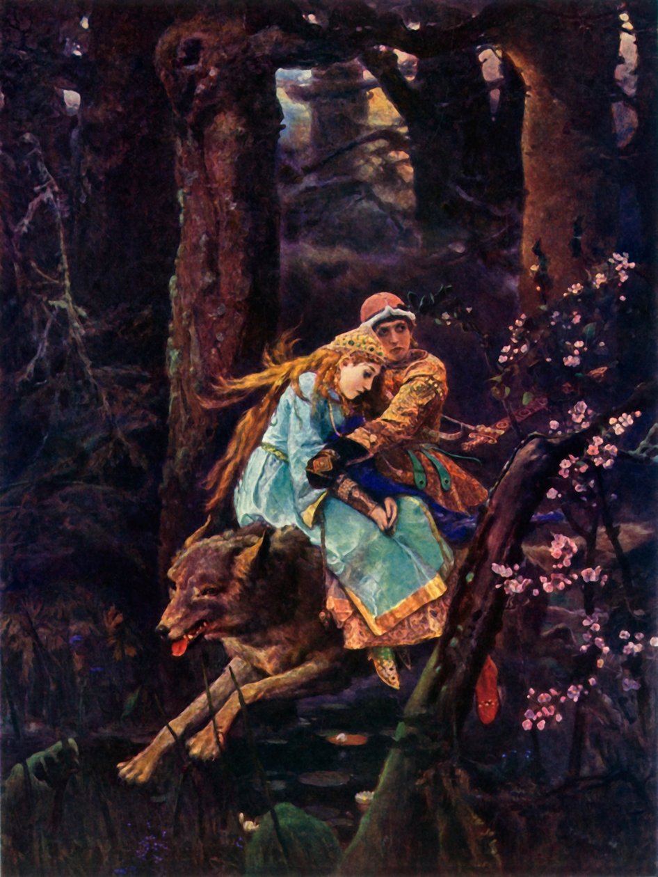 Ivan Tsarevich på en grå varg, c1887, 1965. av Viktor Mikhaylovich Vasnetsov