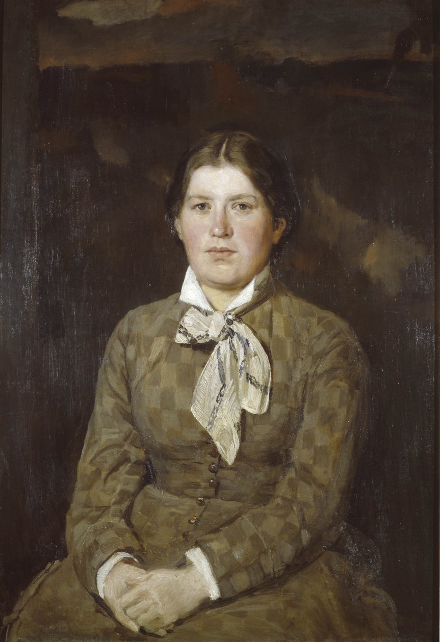 Porträtt av Alexandra Vladimirovna Vasnetsova, konstnärens fru, 1878 av Viktor Mikhaylovich Vasnetsov