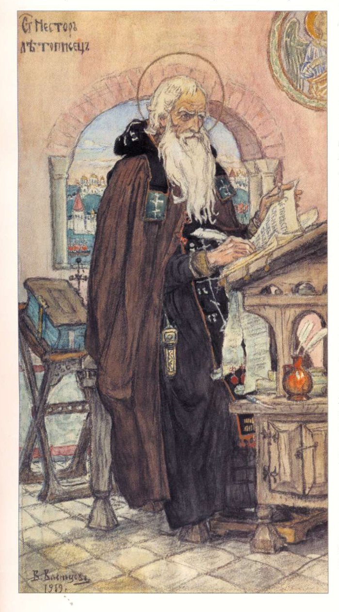 Krönikeskrivaren Sankt Nestor, 1919 av Viktor Mikhaylovich Vasnetsov