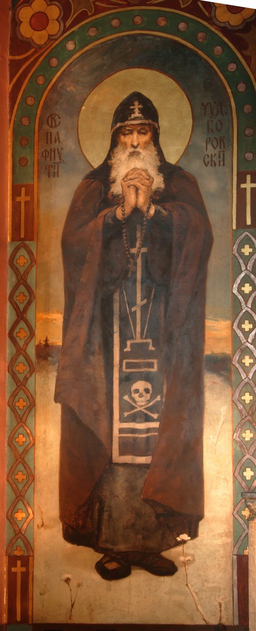 Sankt Paphnutius av Borovsk, 1885-1896 av Viktor Mikhaylovich Vasnetsov