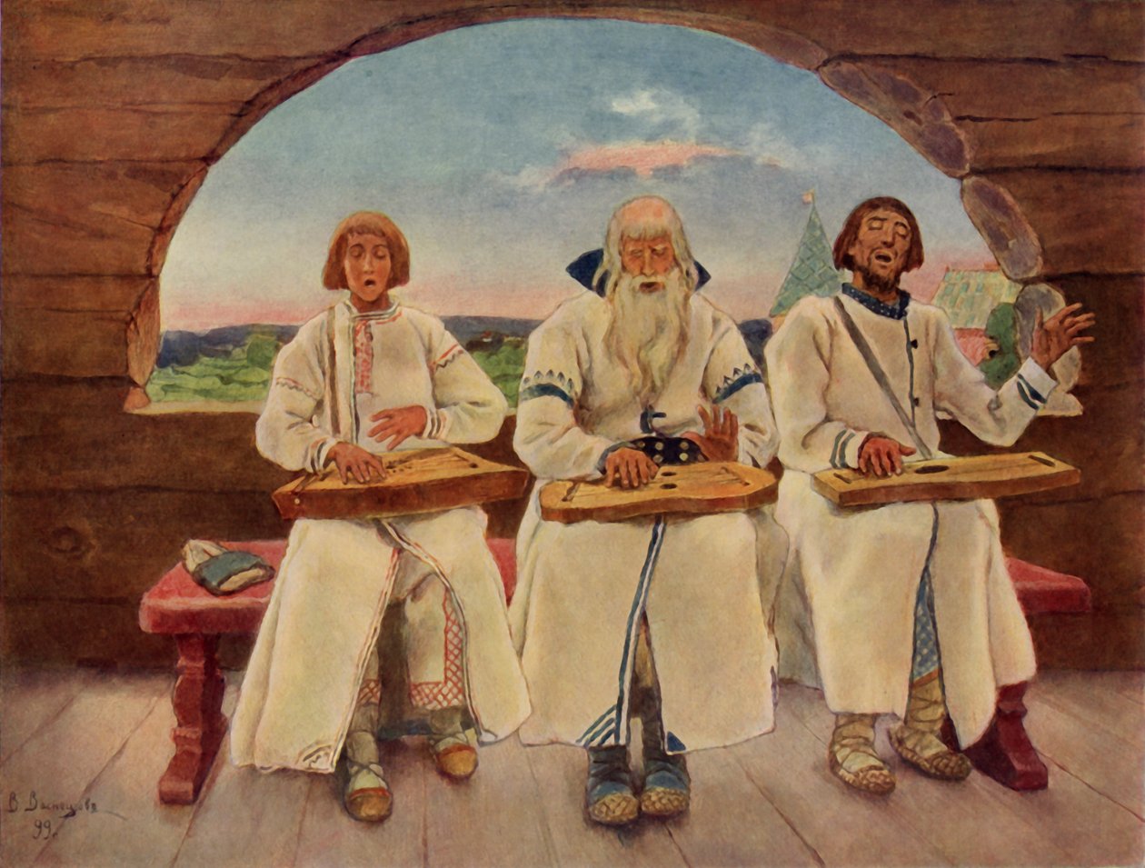 Musikerna, 1899, 1965. av Viktor Mikhaylovich Vasnetsov