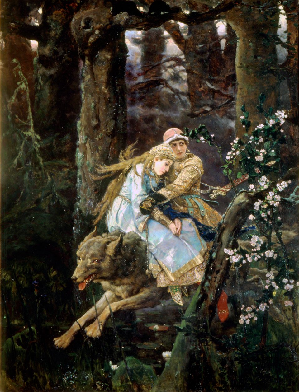 Tsarevich Ivan rider på den grå vargen, 1889 av Viktor Mikhaylovich Vasnetsov