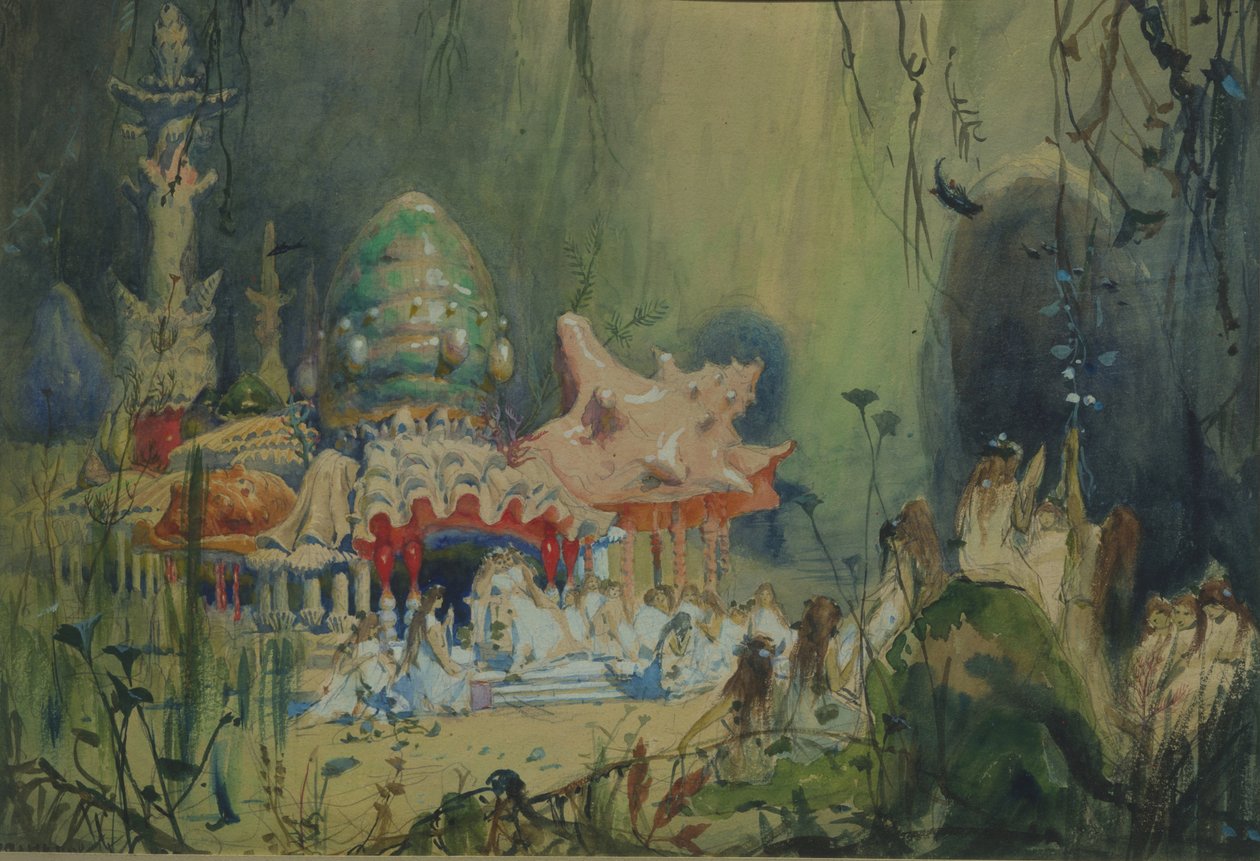 Undervattensriket. Scenografi för operan Rusalka av A. Dargomyzhsky, 1884 av Viktor Mikhaylovich Vasnetsov