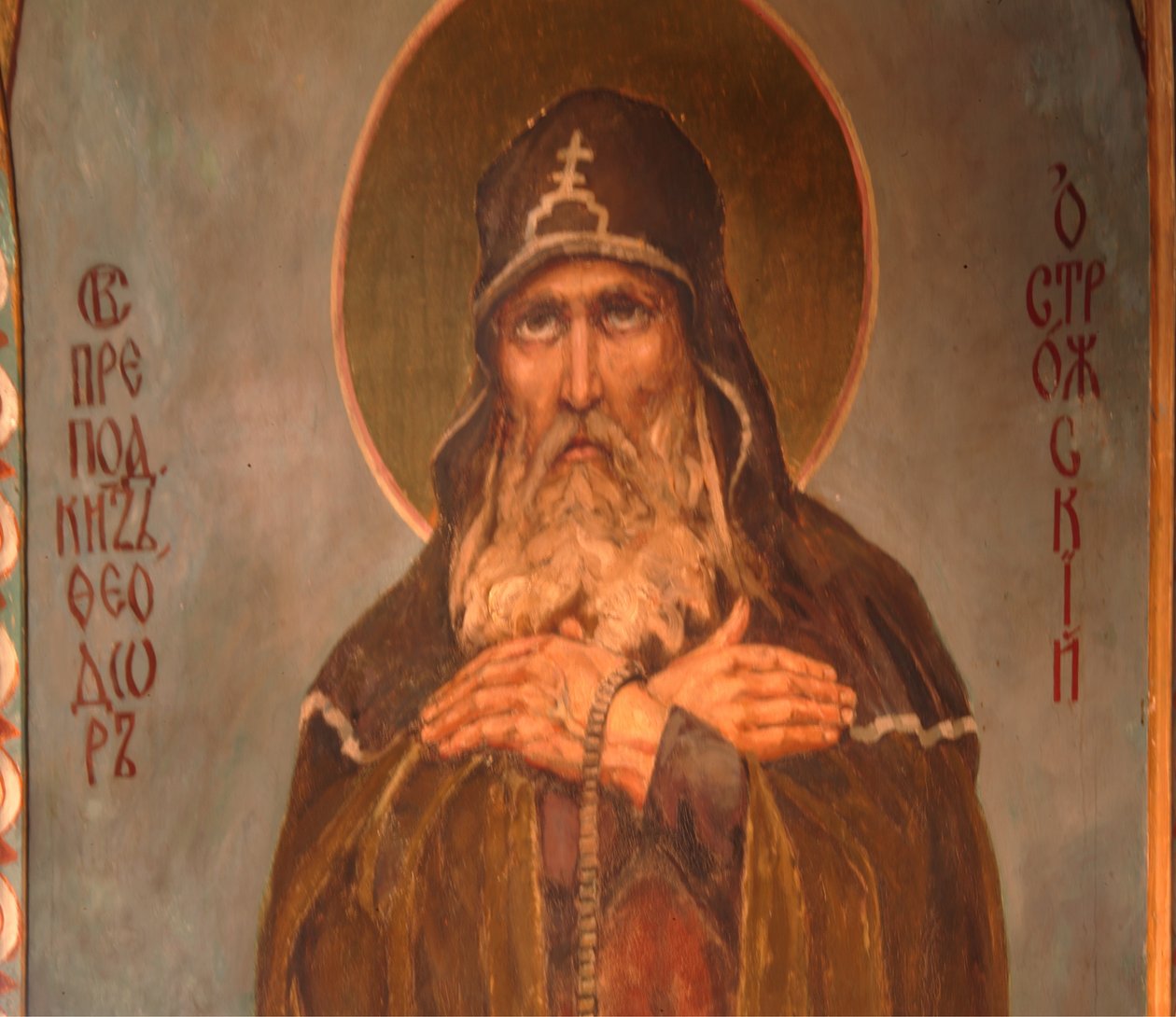 Vördade Theodor, Prins av Ostrog, underverkaren i Kievgrottorna, 1885-1896 av Viktor Mikhaylovich Vasnetsov