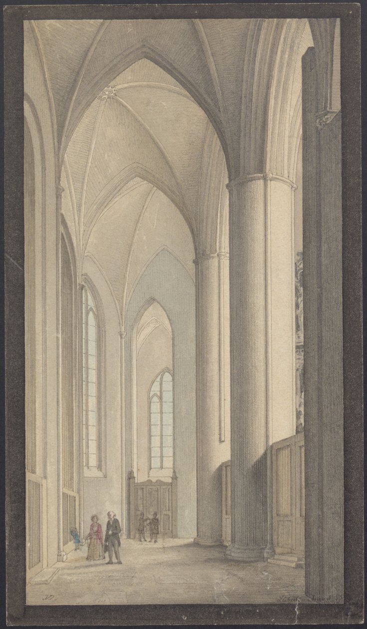 Interiör av Lübecks katedral 1855 av Vilhelm Dahlerup
