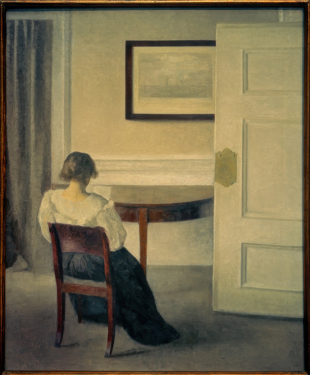 Interiör, 1893 av Vilhelm Hammershoi