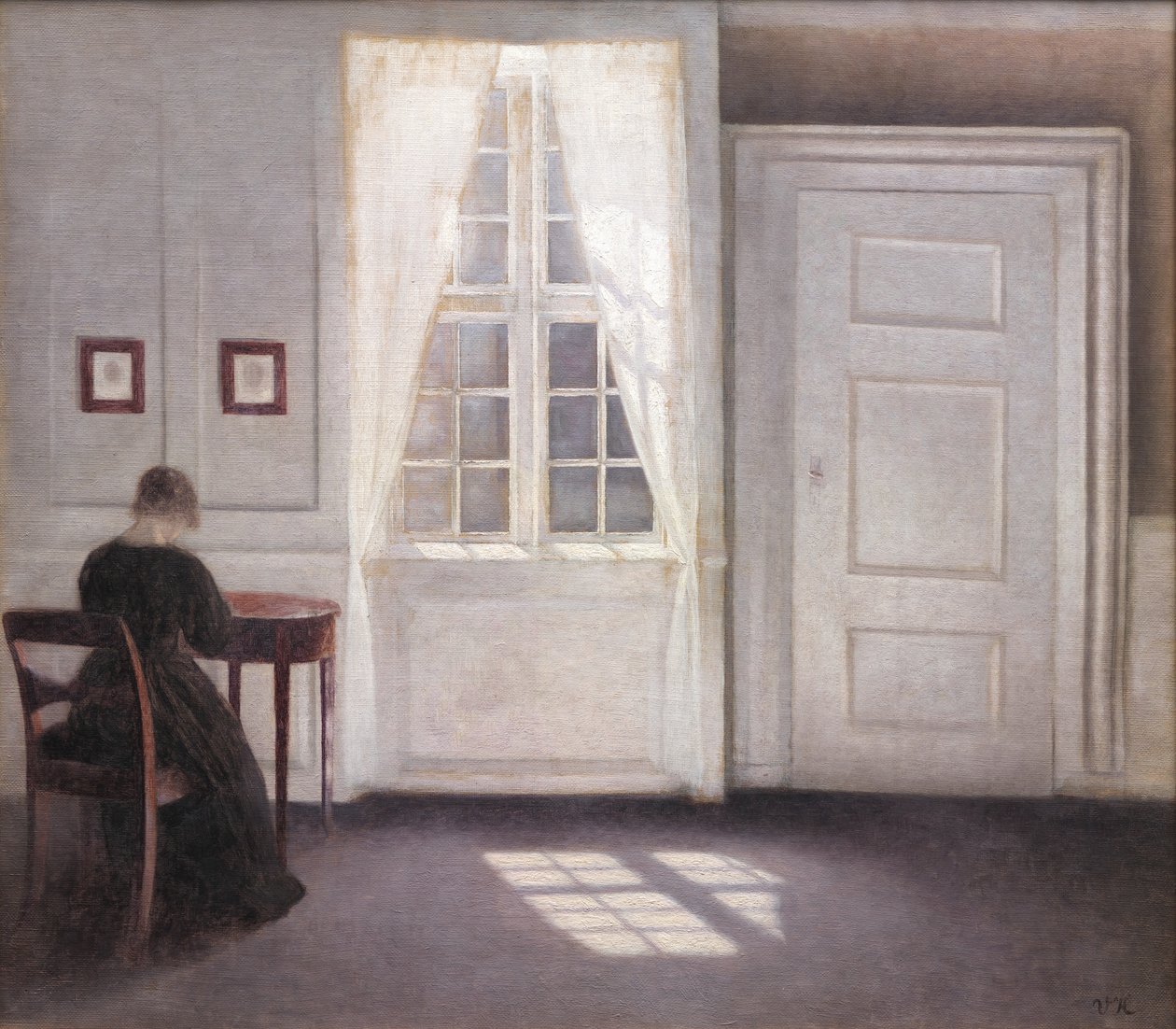 Interiör i Strandgade, Solljus på golvet av Vilhelm Hammershøi