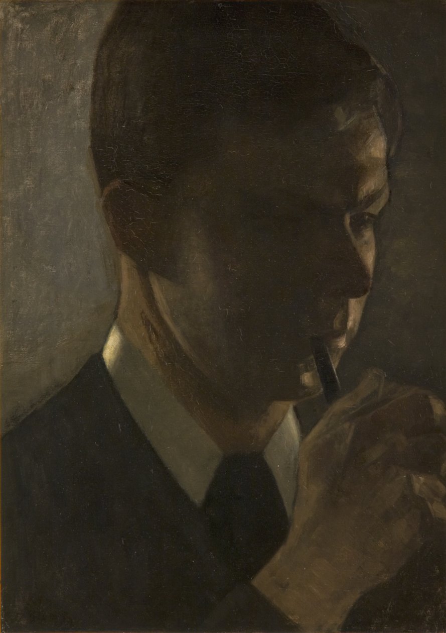 Porträtt av Svend Hammershøi, konstnärens bror av Vilhelm Hammershøi