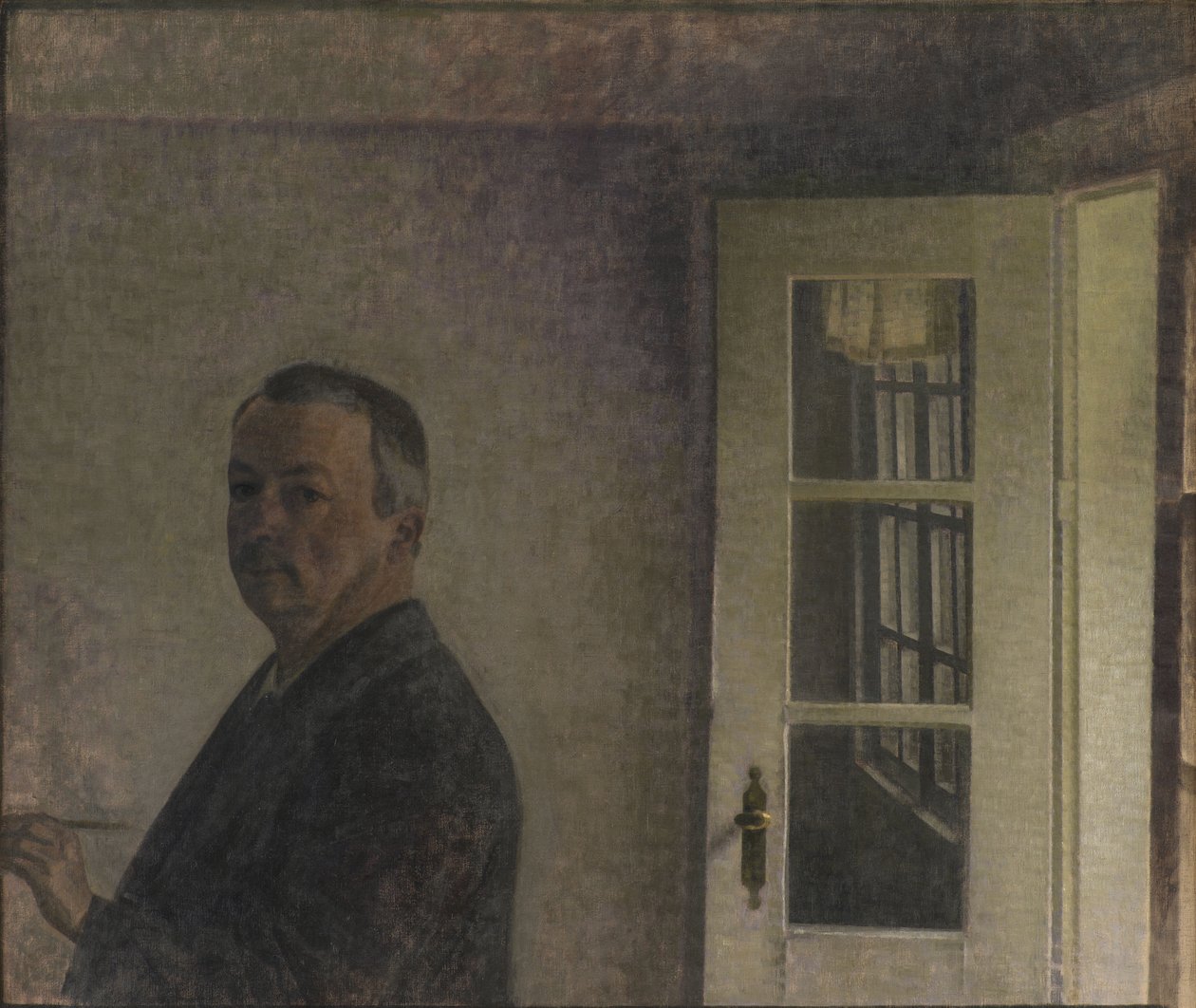 Självporträtt, 1911. av Vilhelm Hammershøi