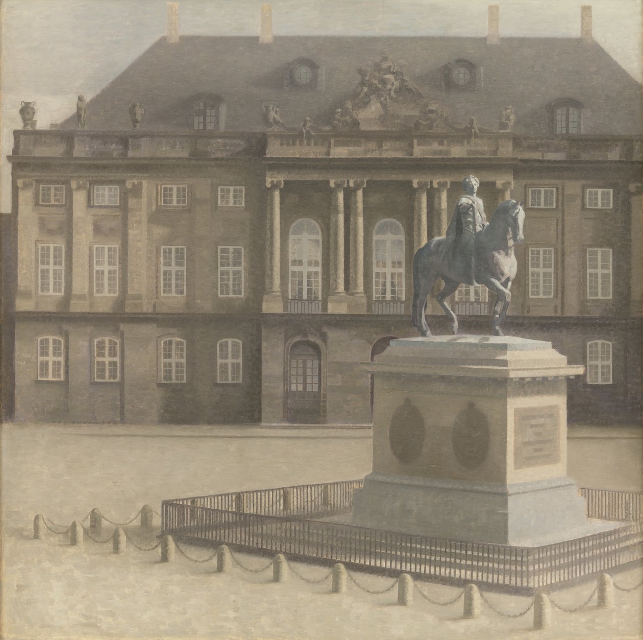 Amalienborg Square, Köpenhamn av Vilhelm Hammershøi