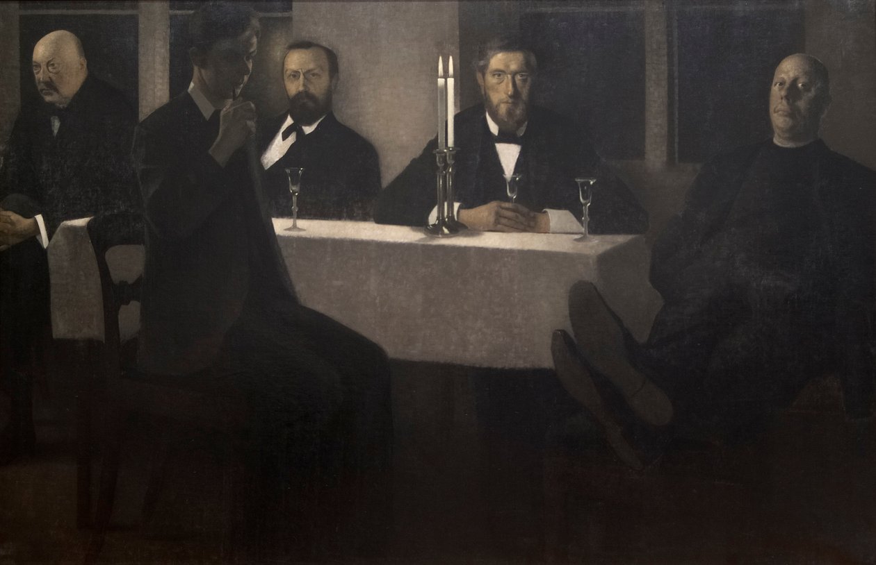 Fem porträtt av Vilhelm Hammershoi