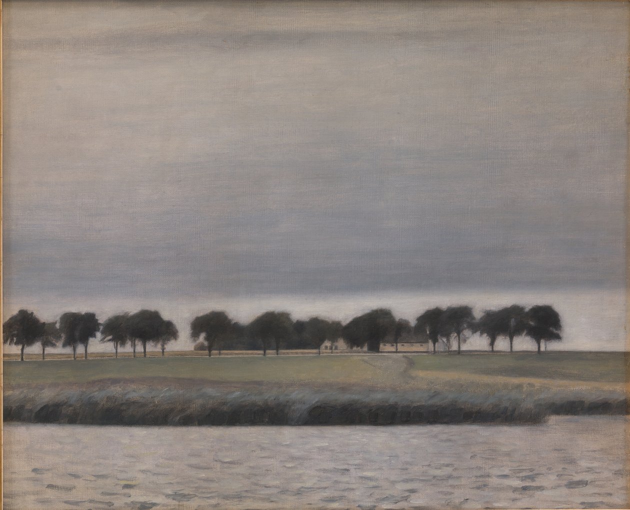 Förstudie för "Solregn. Gentoftesjön" av Vilhelm Hammershøi